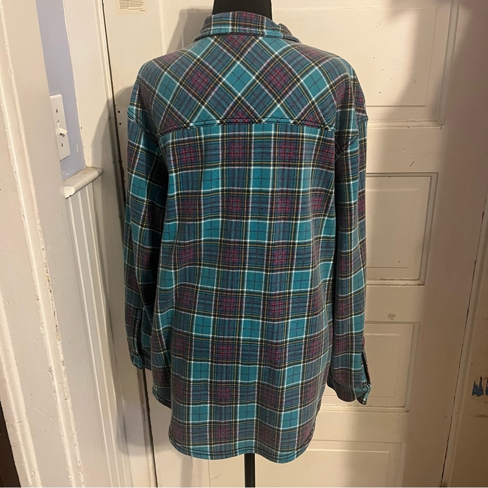 Pink and Blue Women’s Flannel - Picture 2 of 4